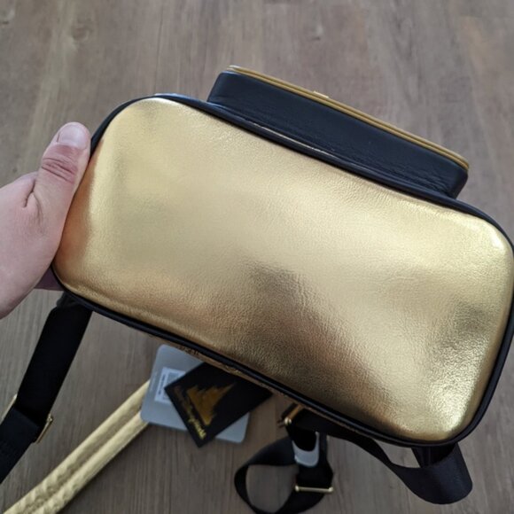 NWT Loungefly Disney World 50th Anniversary Gold Mini Backpack